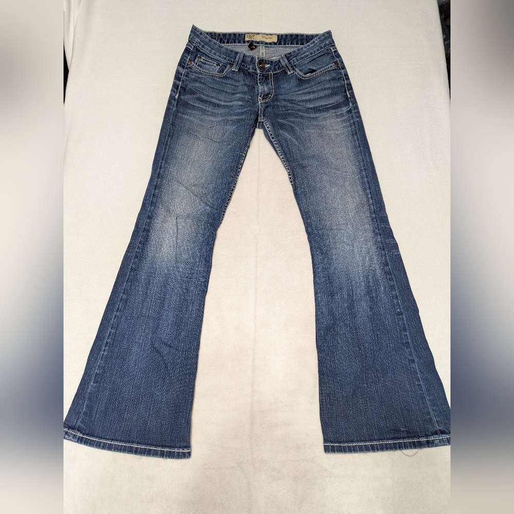BKE Sabrina Bootcut Stretch Women's Distressed Embellished Jeans Size 28 - Picture 2 of 8